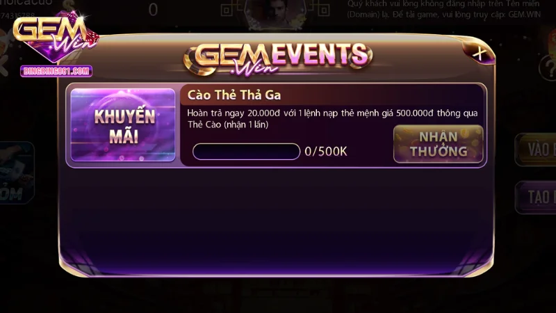 Những ưu đãi chỉ có ở bài phỏm Gemwin đang chờ anh em